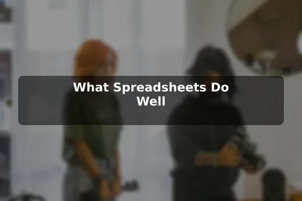 What Spreadsheets Do Well