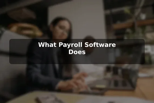 What Payroll Software Does