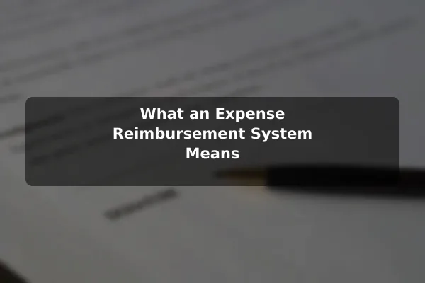 What an Expense Reimbursement System Means