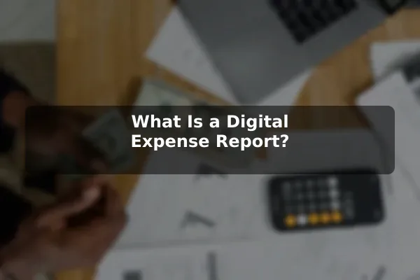 What Is a Digital Expense Report?